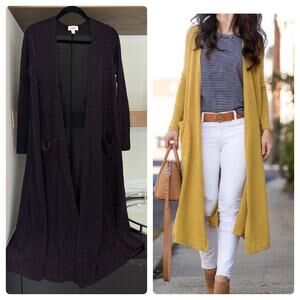 Lularoe Sarah Cardigan in Black Shimmer